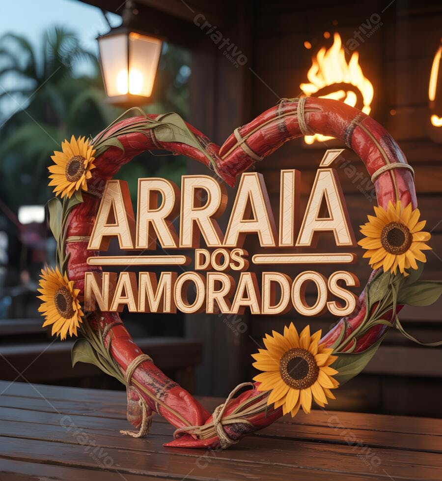 Arraiá dos Namorados decoração rústica