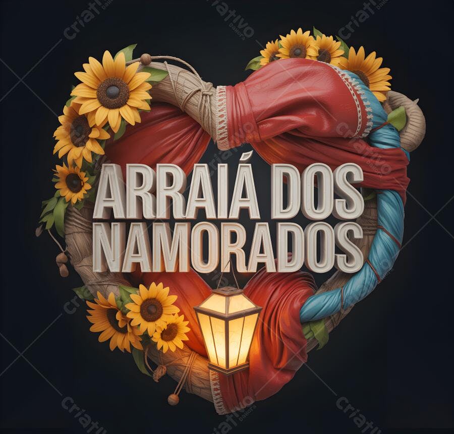 Arraiá dos Namorados Girassóis e Luzes