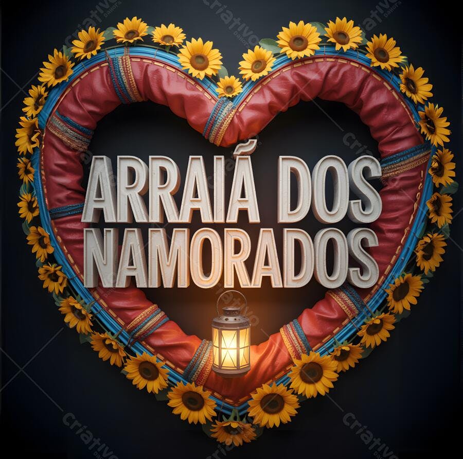 Arraiá dos Namorados Girassóis e Lanternas