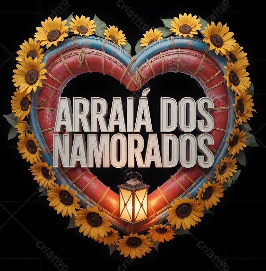 Arraiá dos Namorados Girassóis e Lanternas
