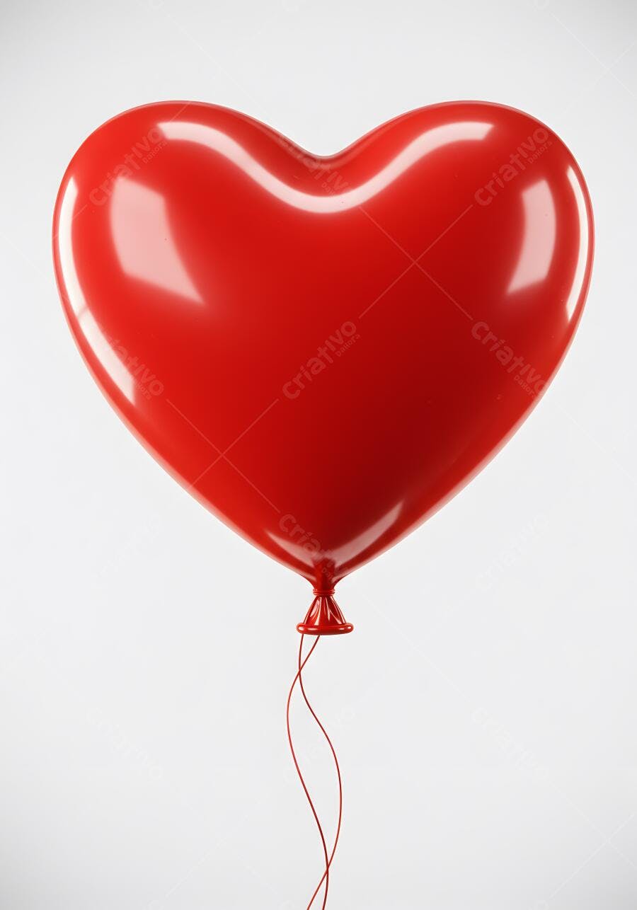 Balão Vermelho em Formato de Coração
