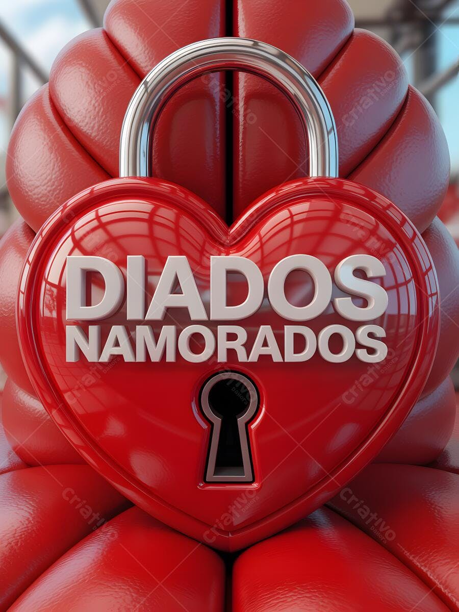 Coração cadeado Dia dos Namorados