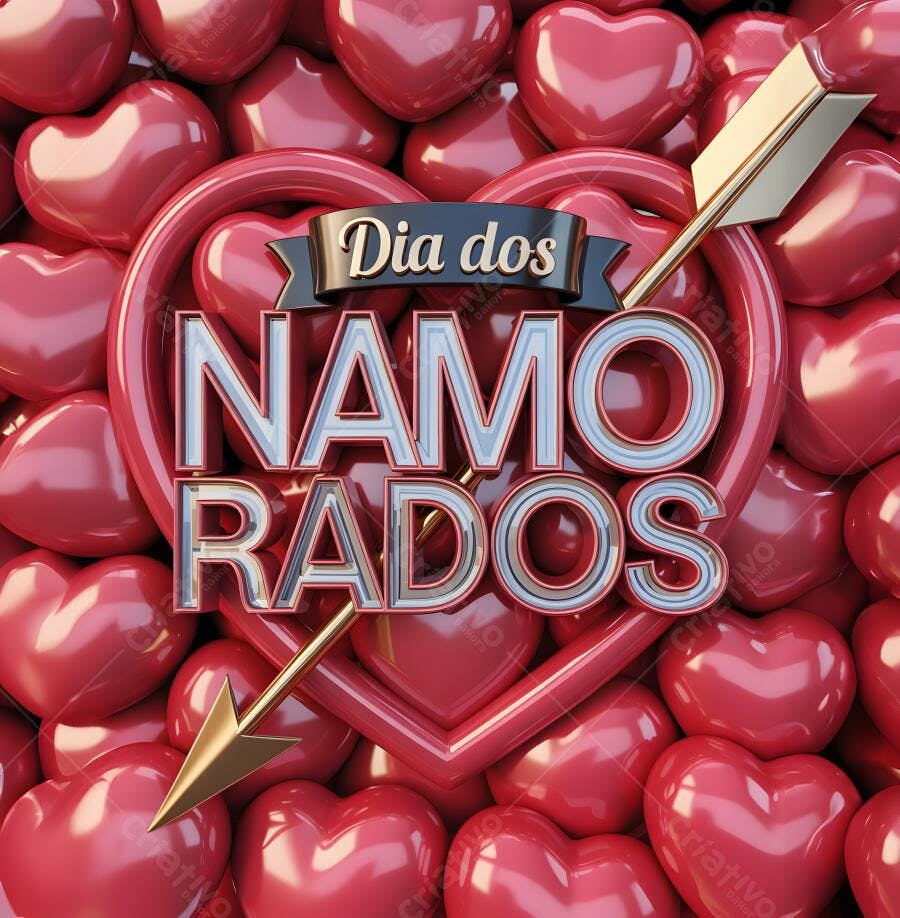 Dia dos Namorados corações vermelhos