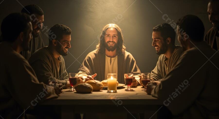 Jesus com os Apóstolos na Última Ceia