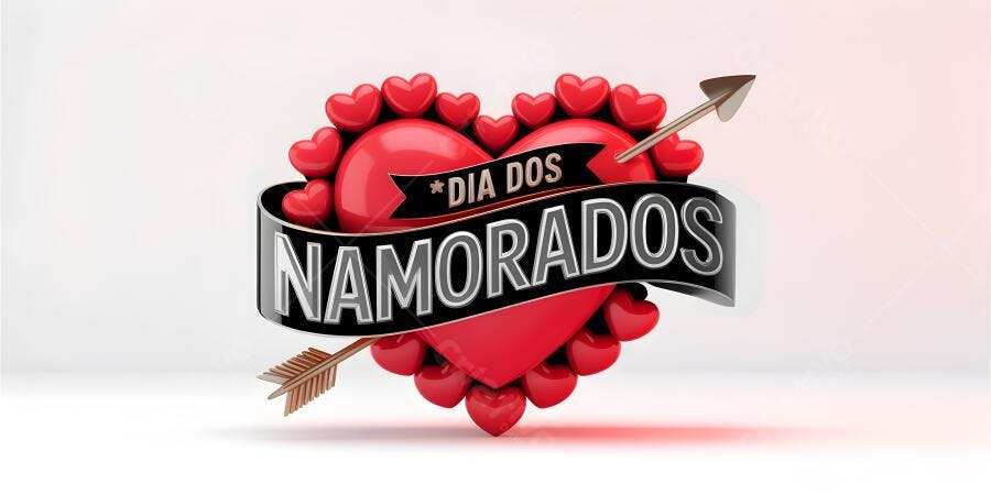 Coração Dia dos Namorados Vermelho