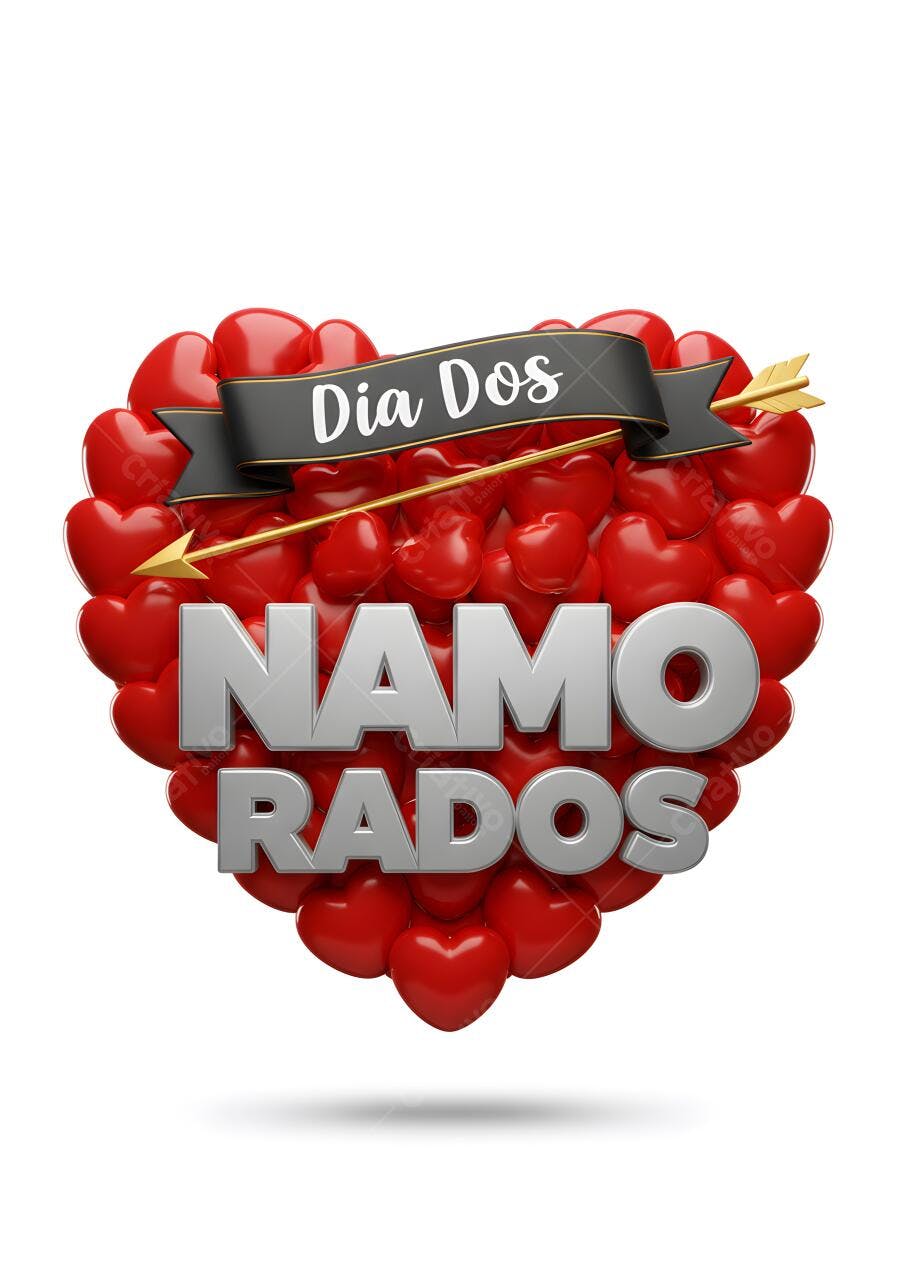 Dia dos Namorados corações e flecha