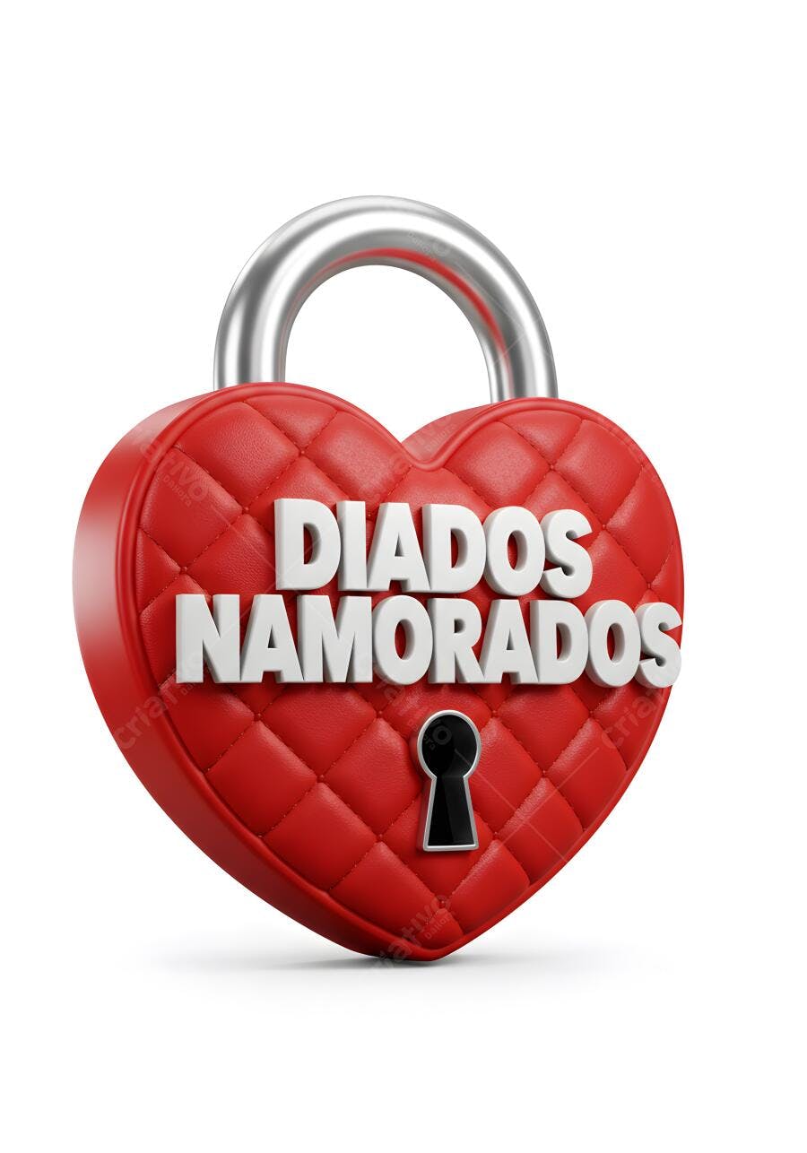 Cadeirado Namorados cadeado vermelho