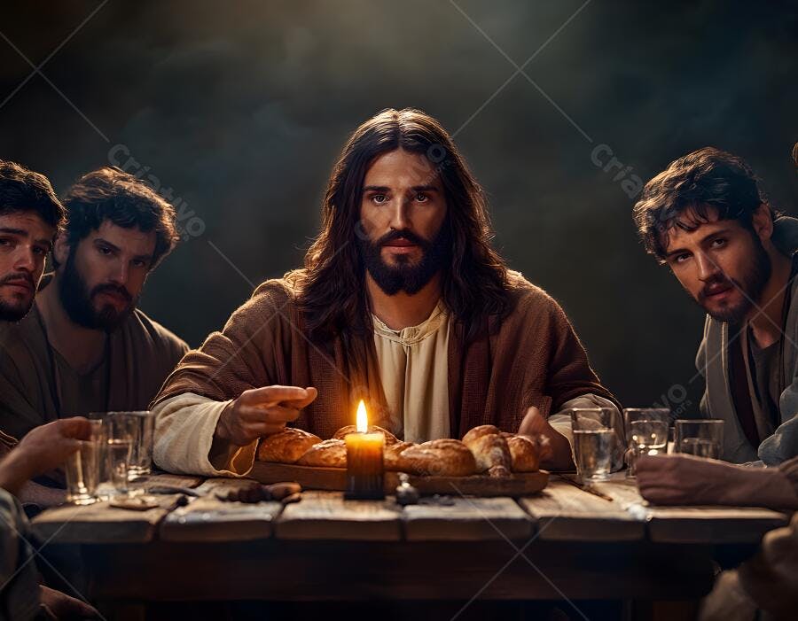 Jesus com os Apóstolos na Última Ceia