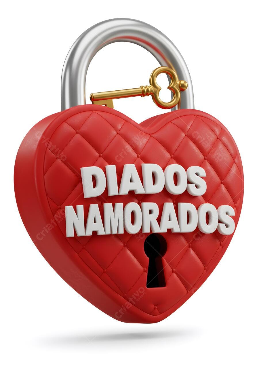 Coração cadeado Dia dos Namorados