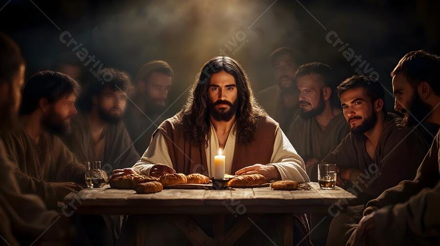 Jesus com os Apóstolos na Última Ceia