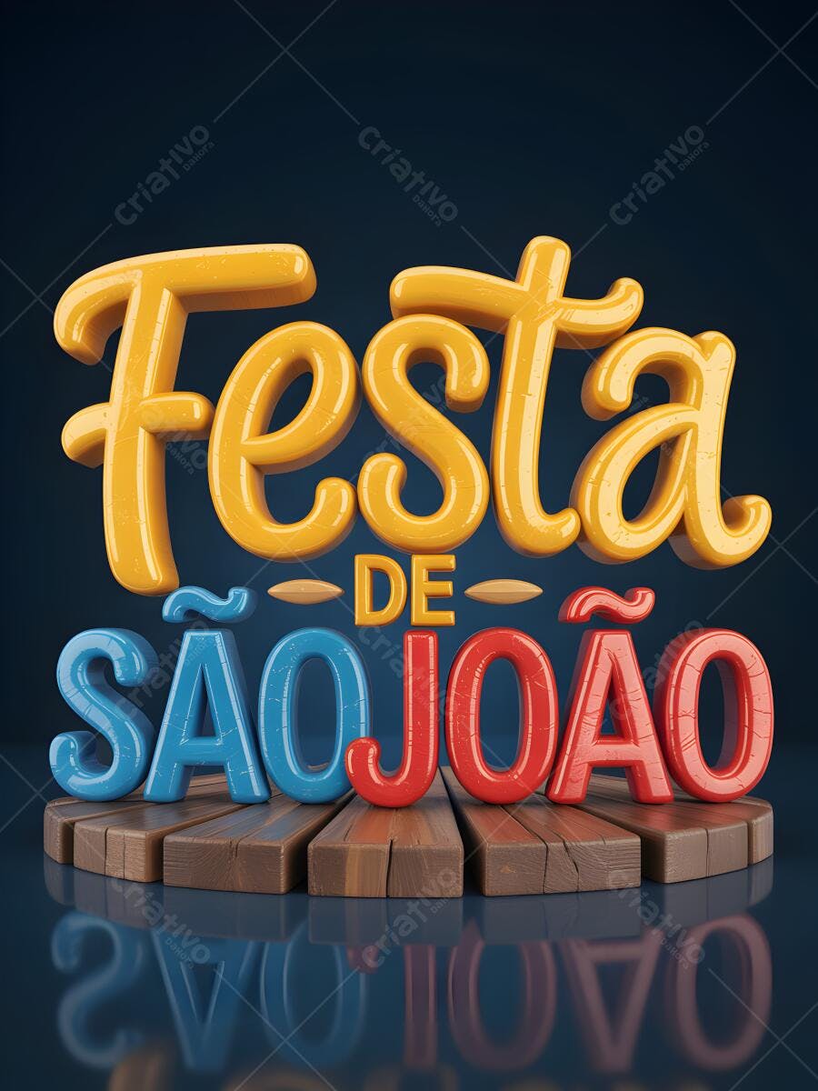 Festa de São João letras 3D