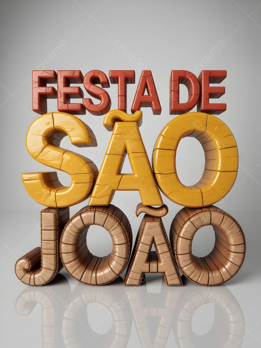 Festa de São João letras em madeira