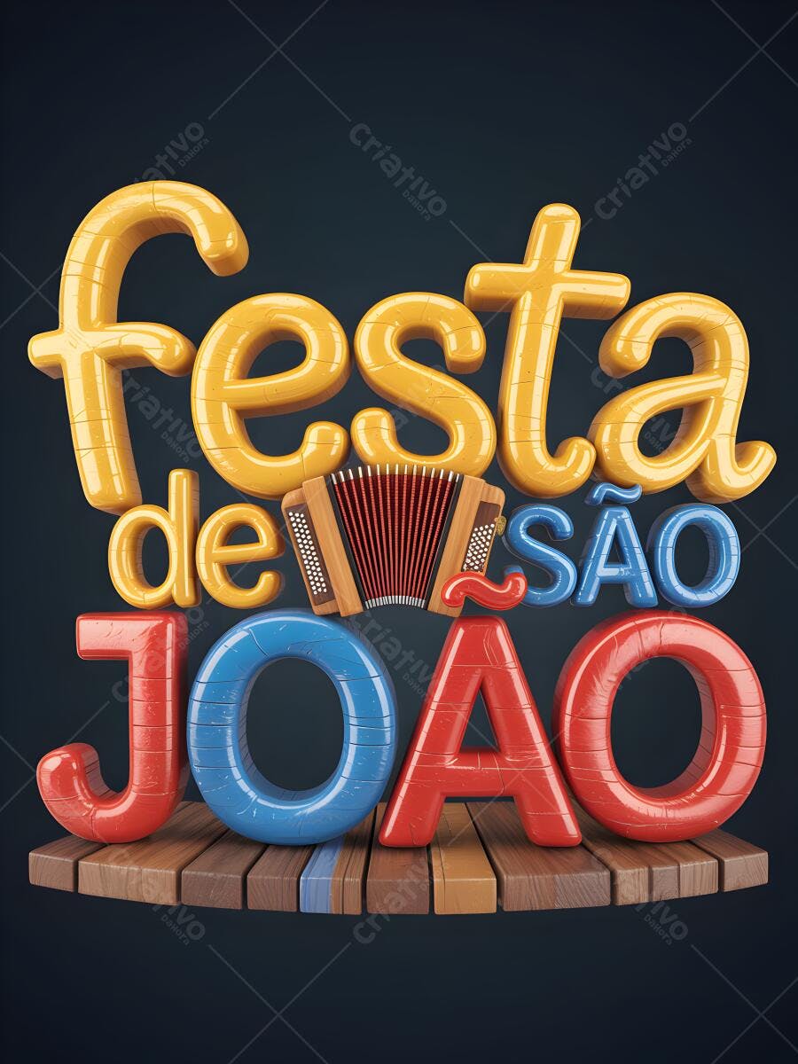 Festa de São João letras 3D