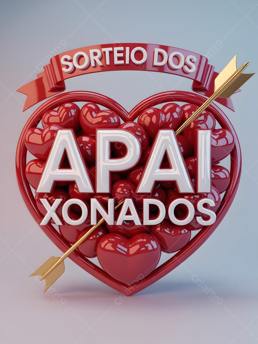 Sorteio Dia dos Pais Apaixonados Coração Vermelho
