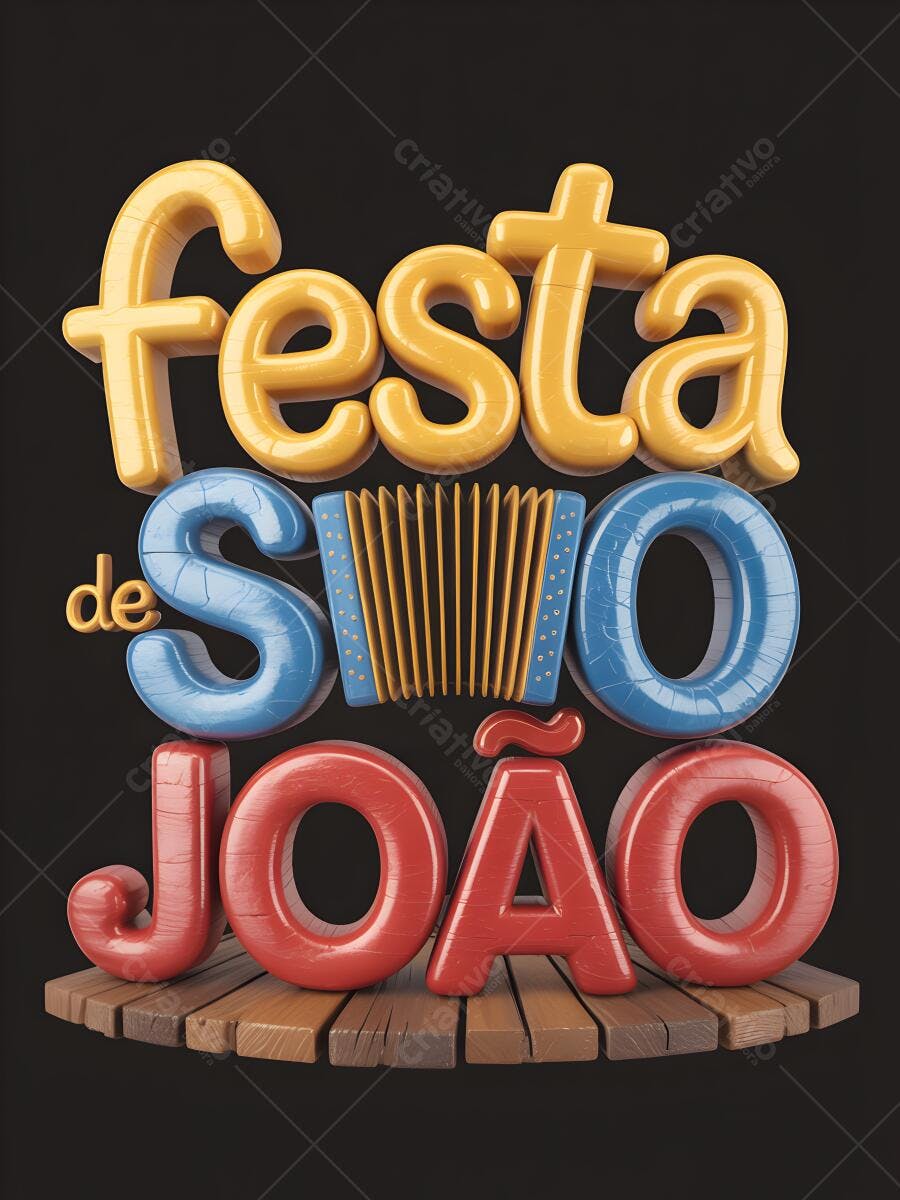 Festa de São João letras 3D