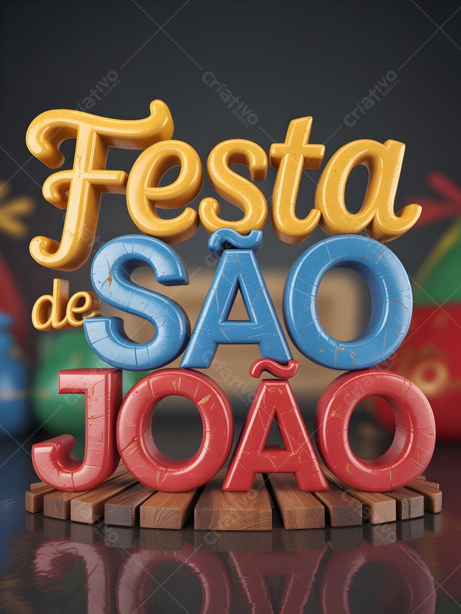 Festa de São João letras 3D
