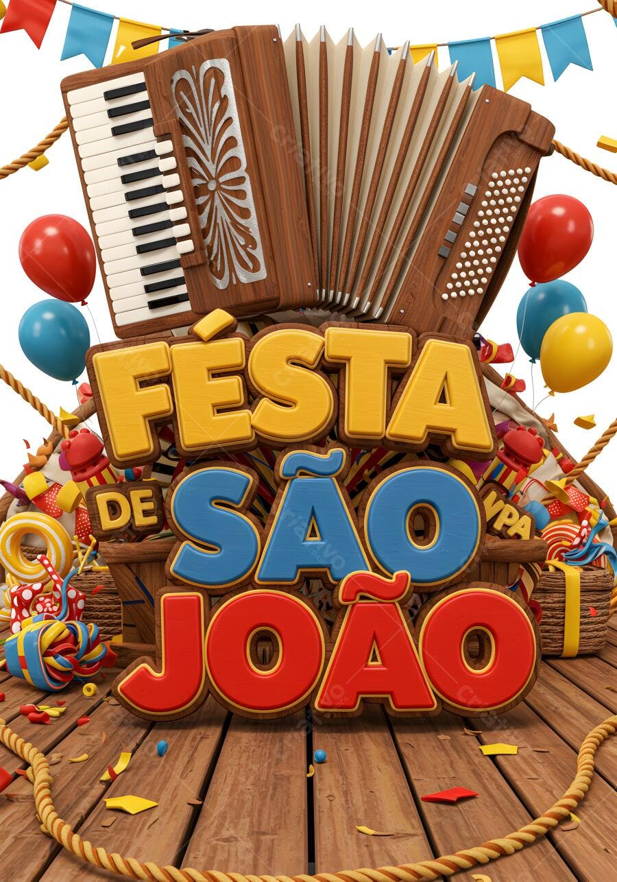 San João Festival Acordeon Balões Brinquedos