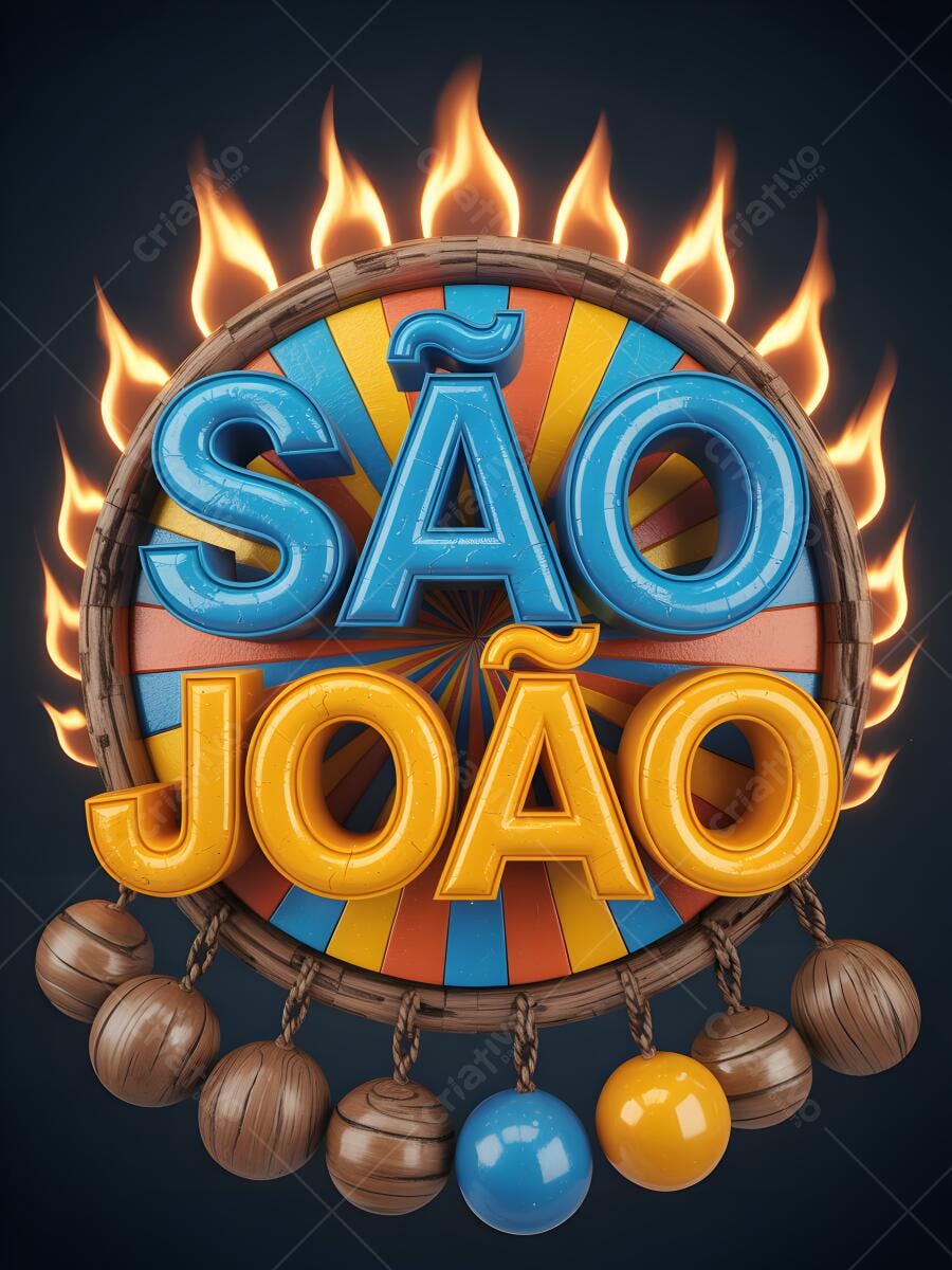 Festa Junina São João letras 3D