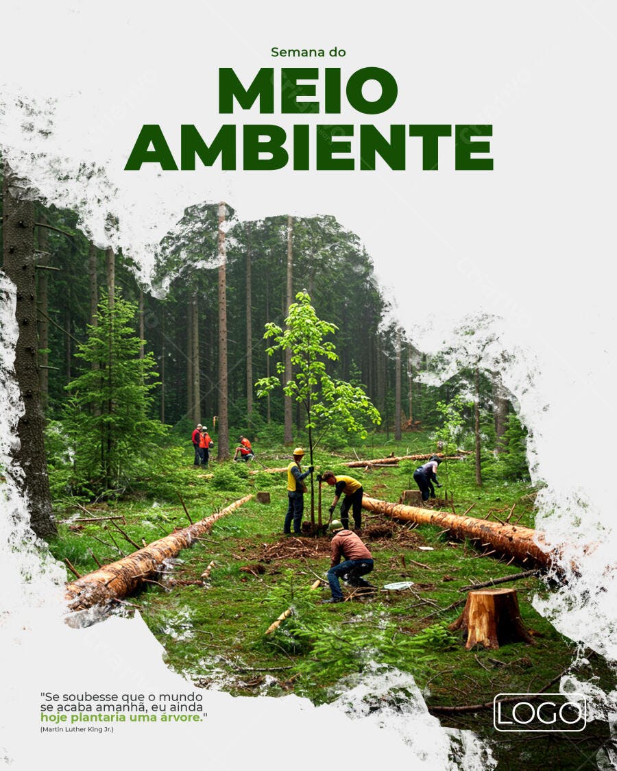 Flyer Semana do Meio Ambiente PSD Editável