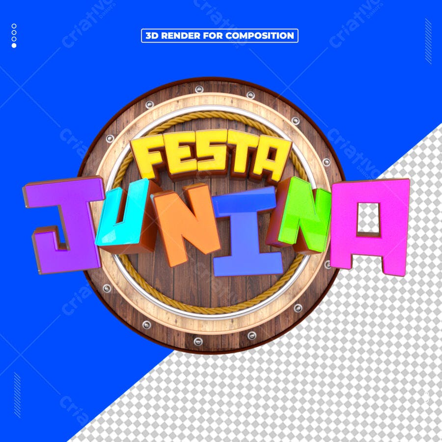 Logo Festa Junina PSD Editável