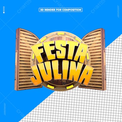 SELO 3D FESTA JULINA DATA COMEMORATIVA BRASIL