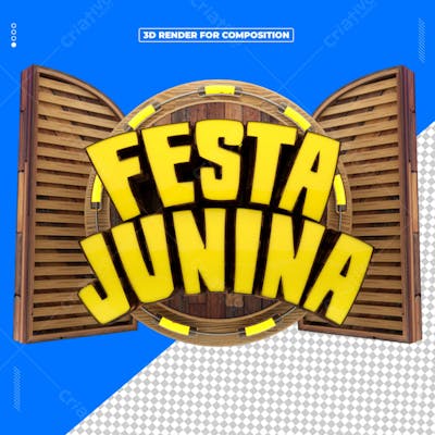 SELO 3D FESTA JUNINA DATA COMEMORATIVA BRASIL