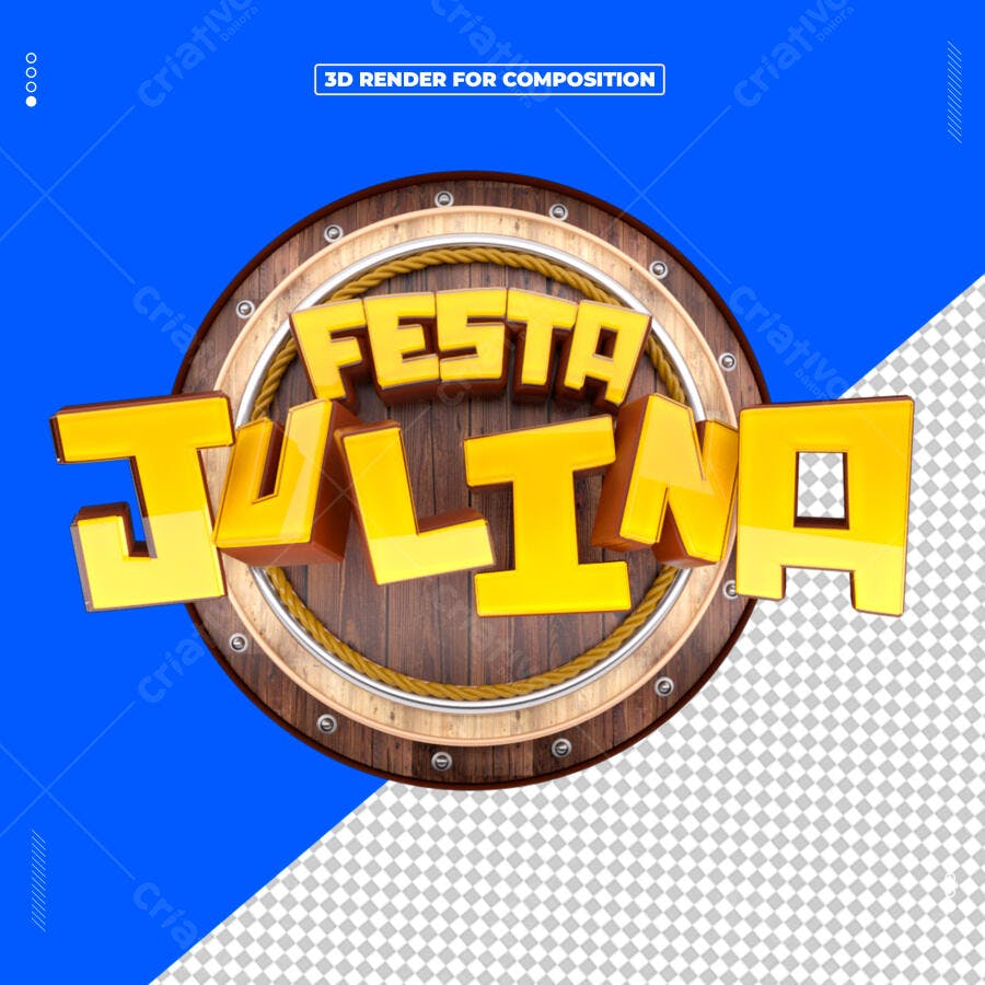 Logo Festa Julina PSD Editável