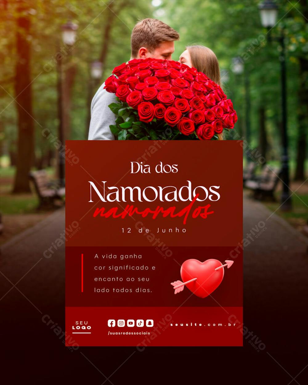 Dia dos Namorados 12 de Junho social media feed editavel (1)