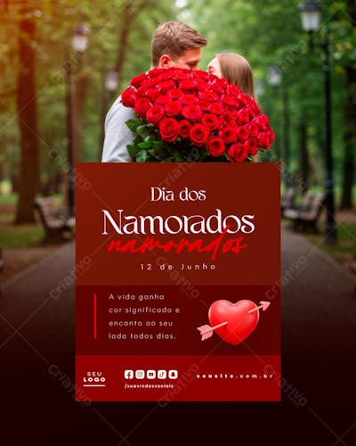 Dia dos Namorados 12 de Junho social media feed editavel (1)
