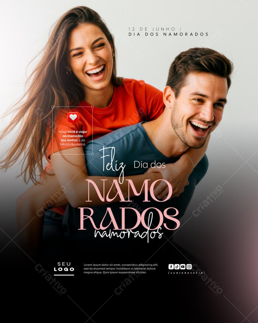 Flyer Dia dos Namorados PSD Editável