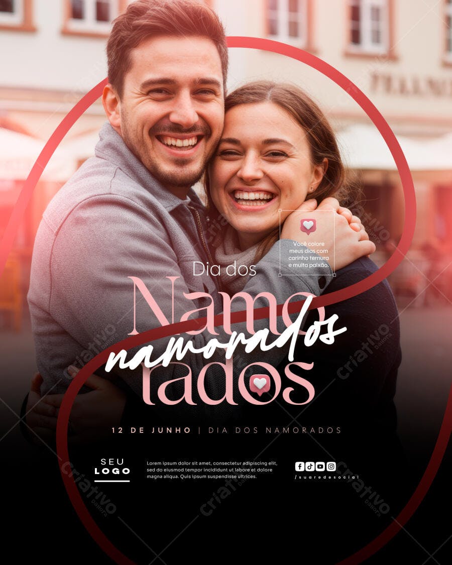 Flyer Dia dos Namorados PSD Editável