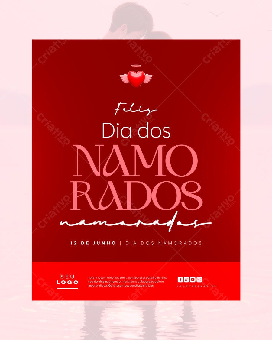 Flyer Dia dos Namorados PSD Editável