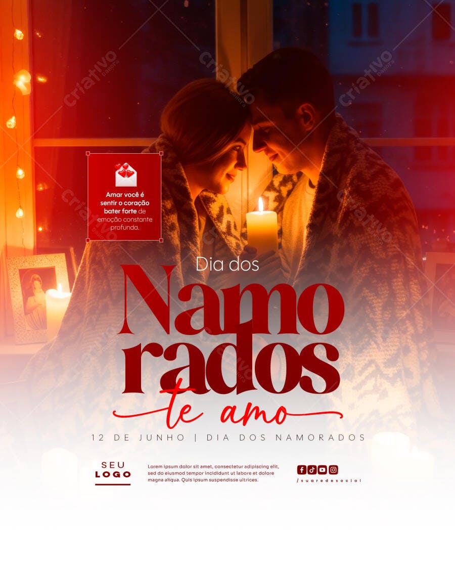 Flyer Dia dos Namorados PSD Editável