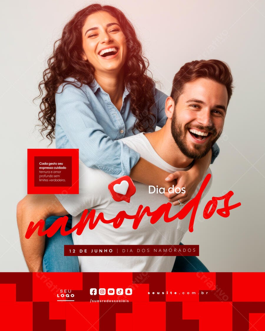 Flyer para Dia dos Namorados PSD Editável