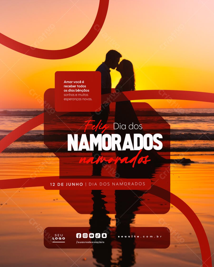 Flyer Dia dos Namorados PSD Editável
