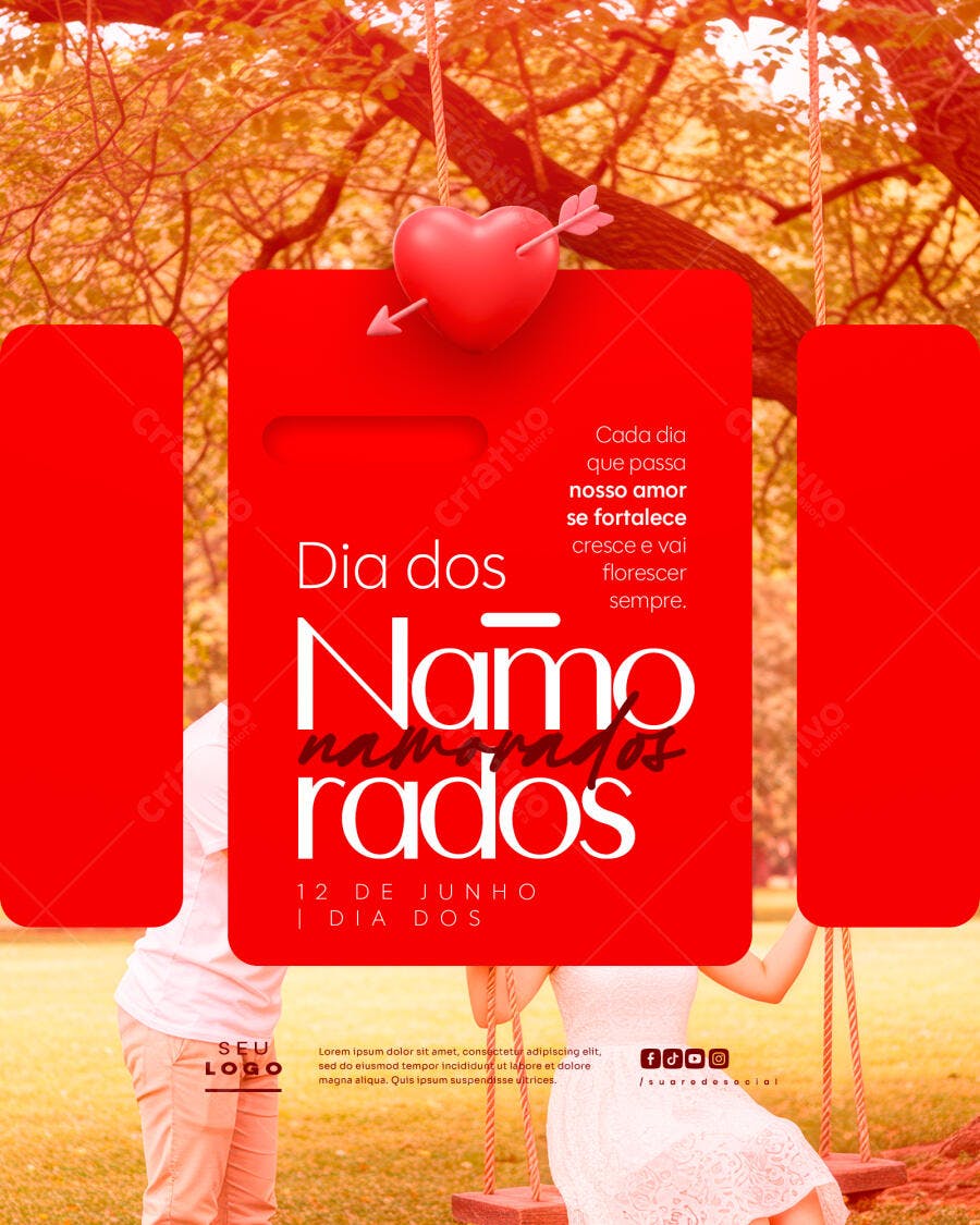 Flyer Dia dos Namorados PSD Editável