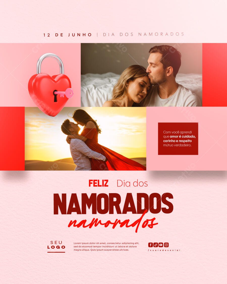 Flyer Dia dos Namorados PSD Editável