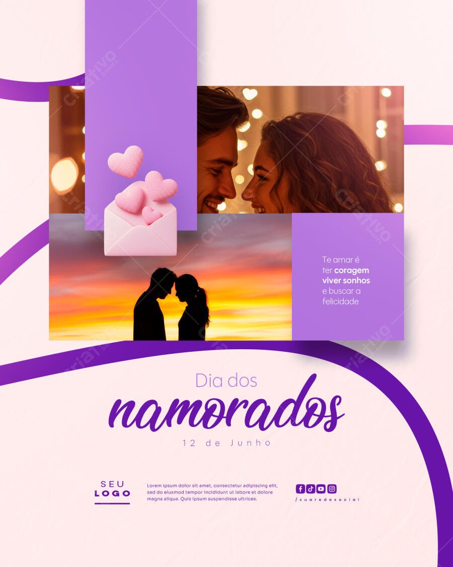 Flyer Dia dos Namorados PSD Editável