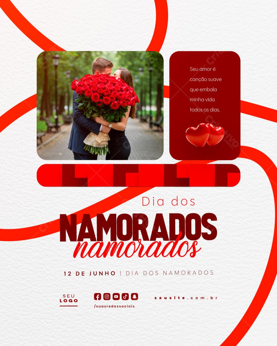 Flyer Dia dos Namorados PSD Editável