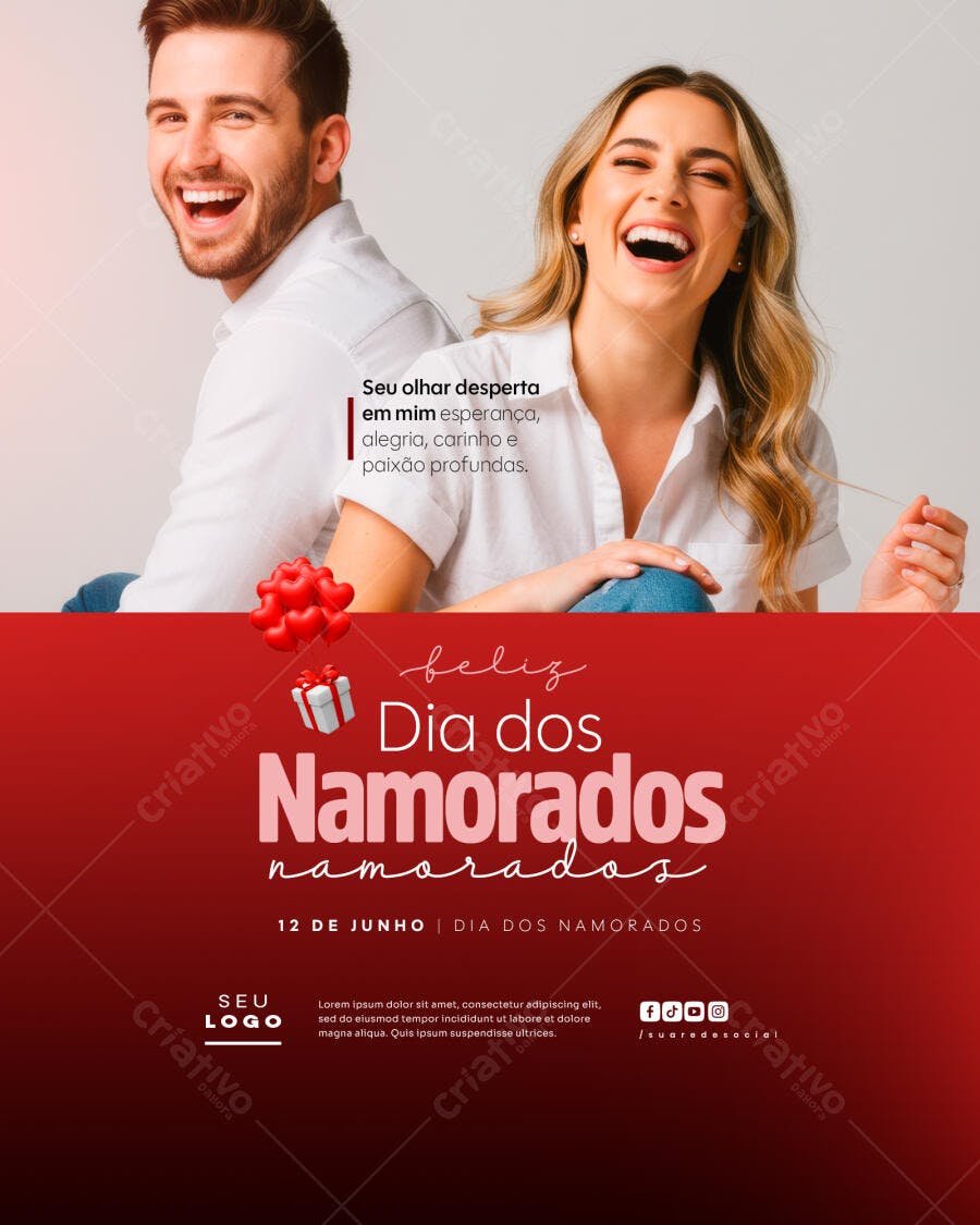 Flyer Dia dos Namorados PSD Editável