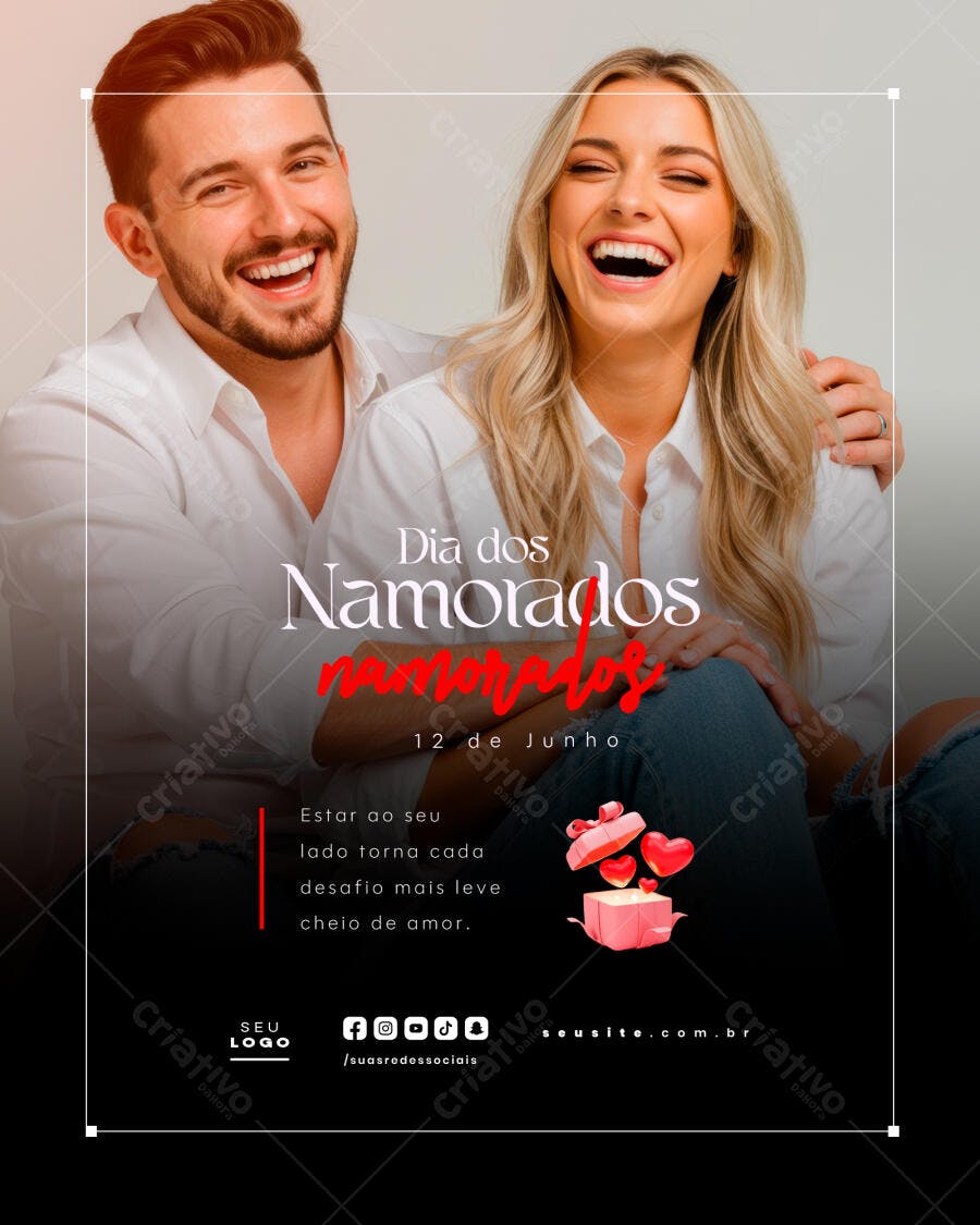 Flyer Dia dos Namorados PSD Editável