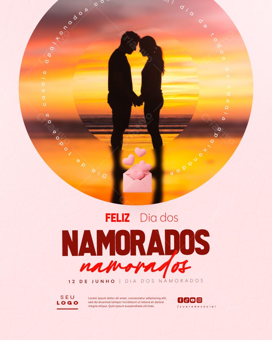 Flyer Dia dos Namorados PSD Editável
