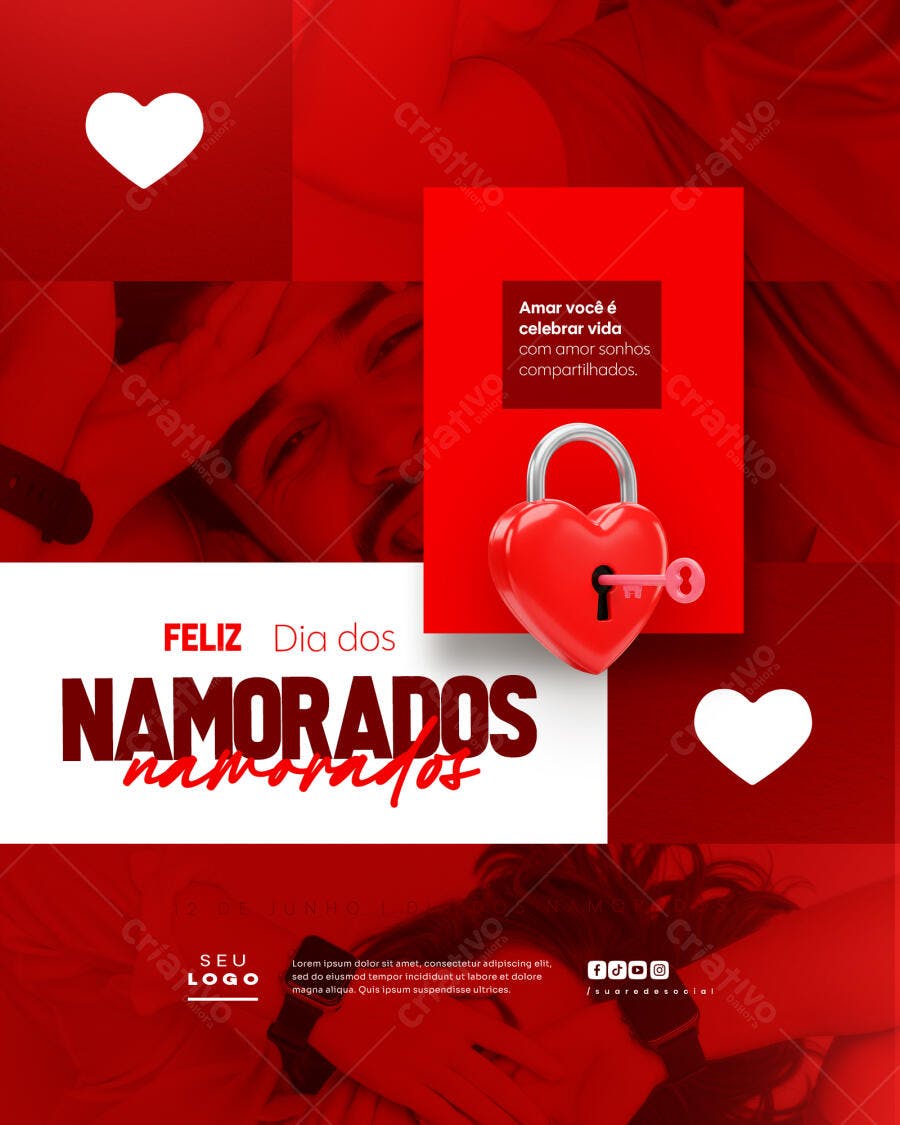 Flyer Dia dos Namorados PSD Editável