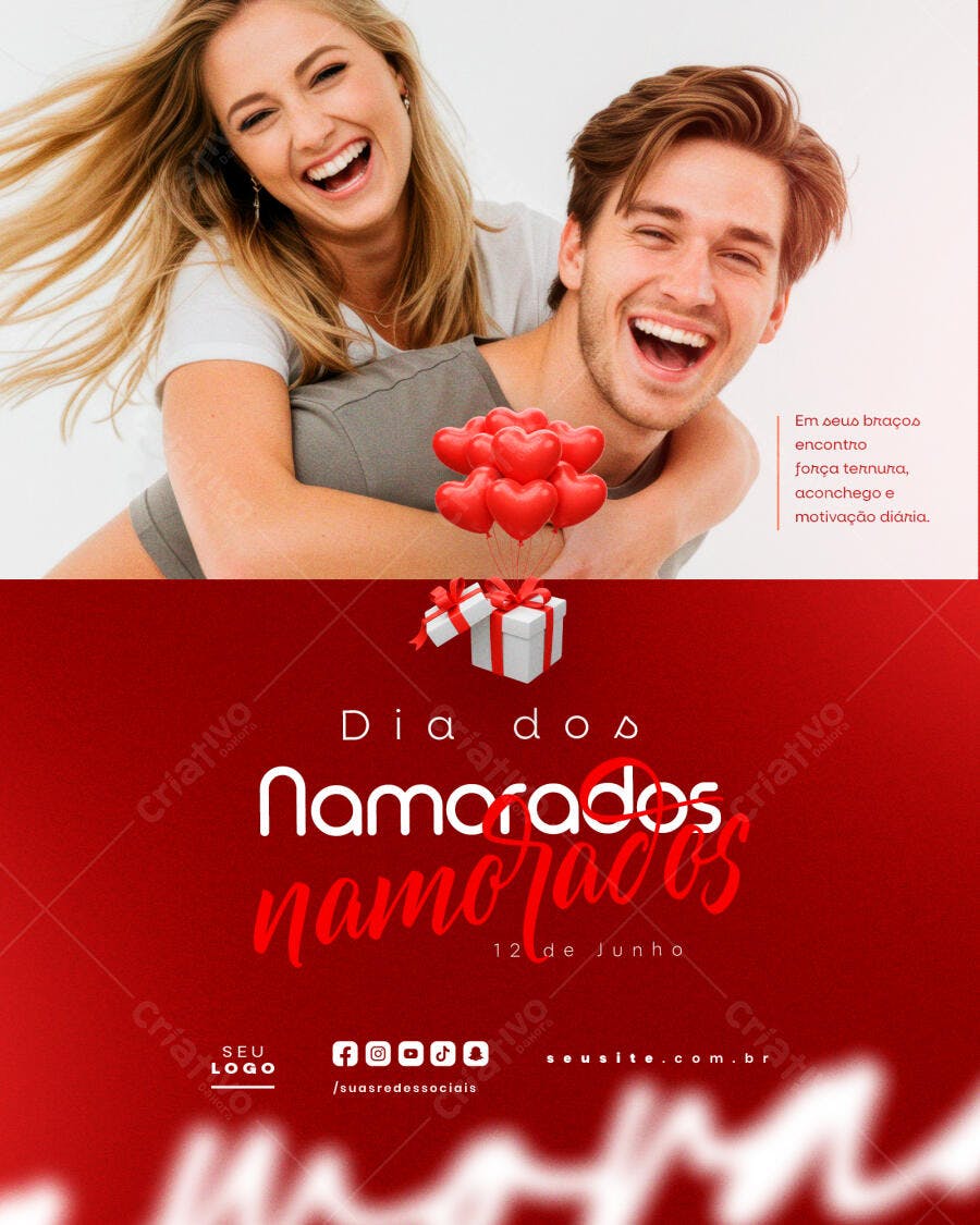 Flyer Dia dos Namorados 12 de Junho PSD Editável