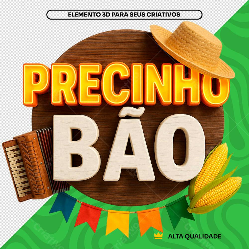 Selo 3D Precinho Bão