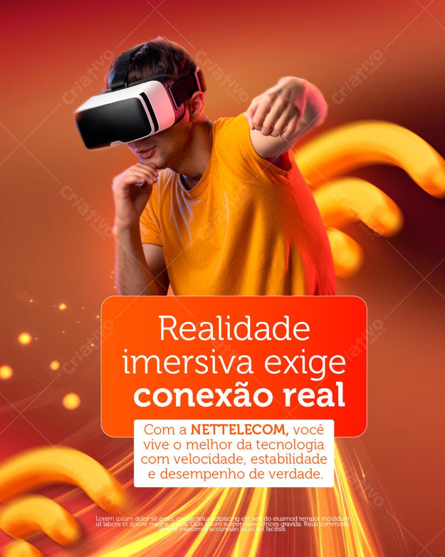 Flyer Publicidade Realidade Virtual PSD Editável