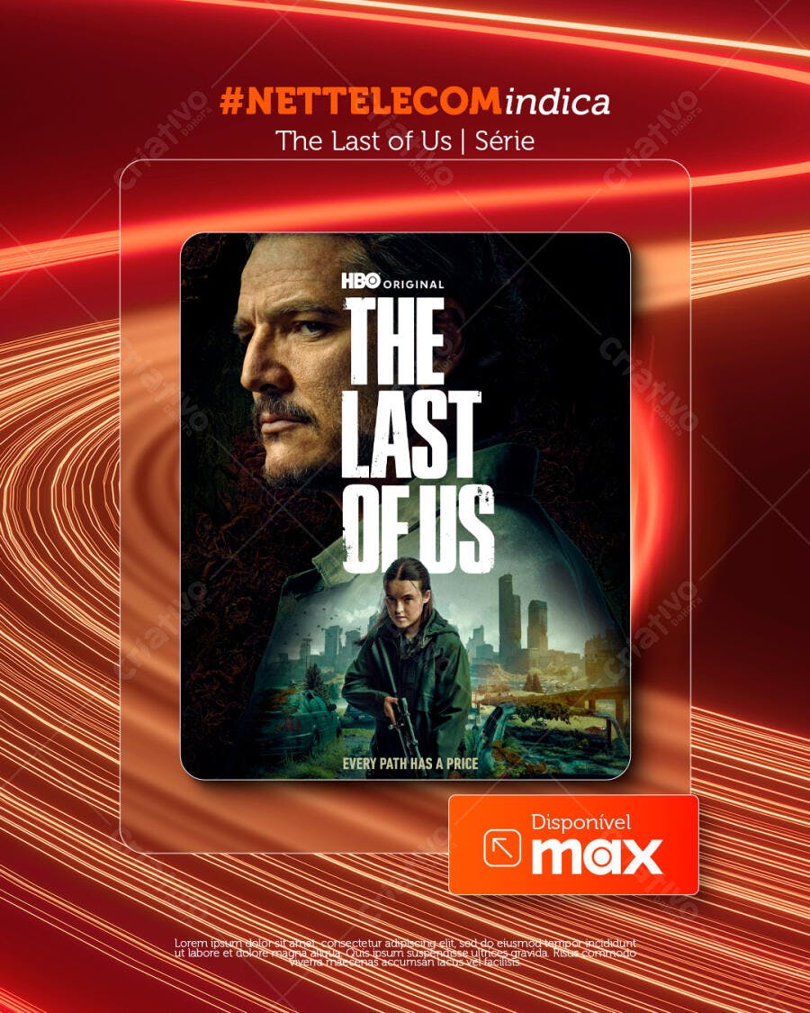Arte para Divulgação Série The Last of Us PSD Editável