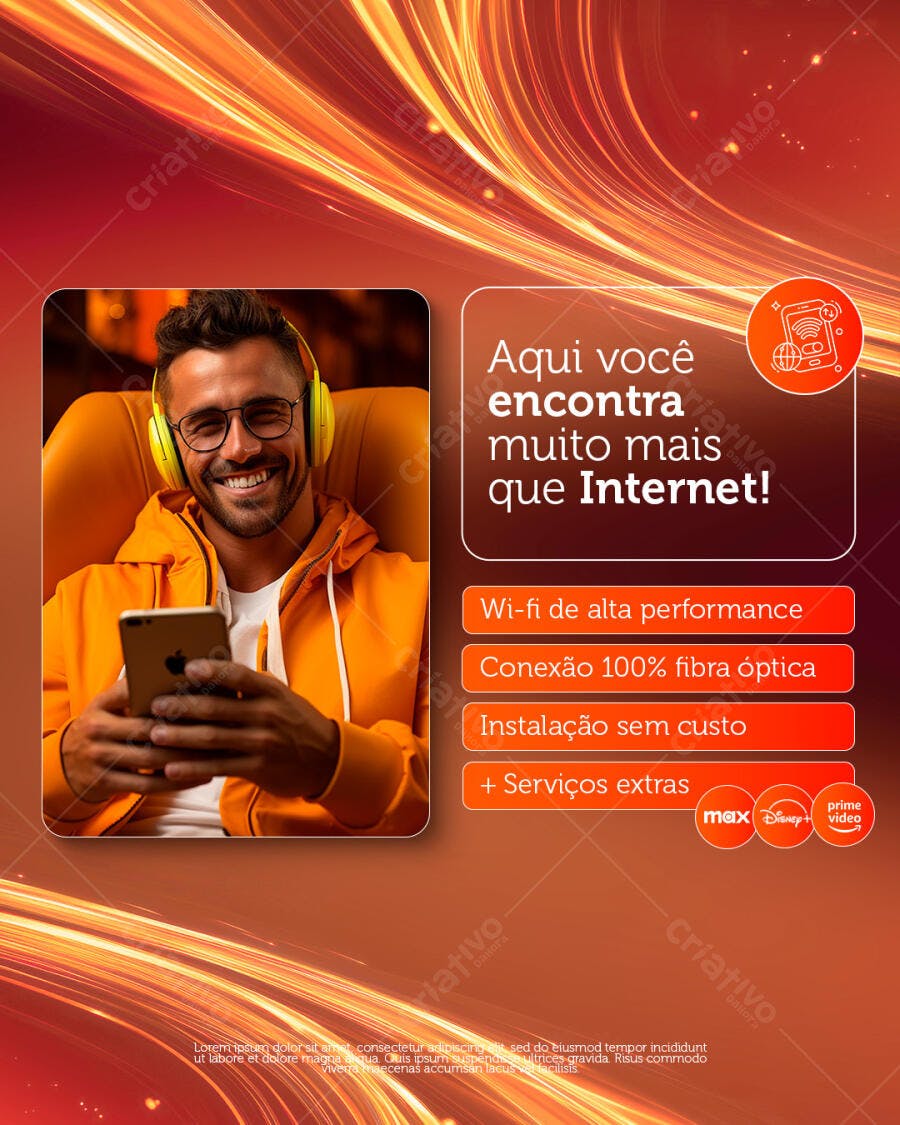 Flyer Propaganda Internet PSD Editável