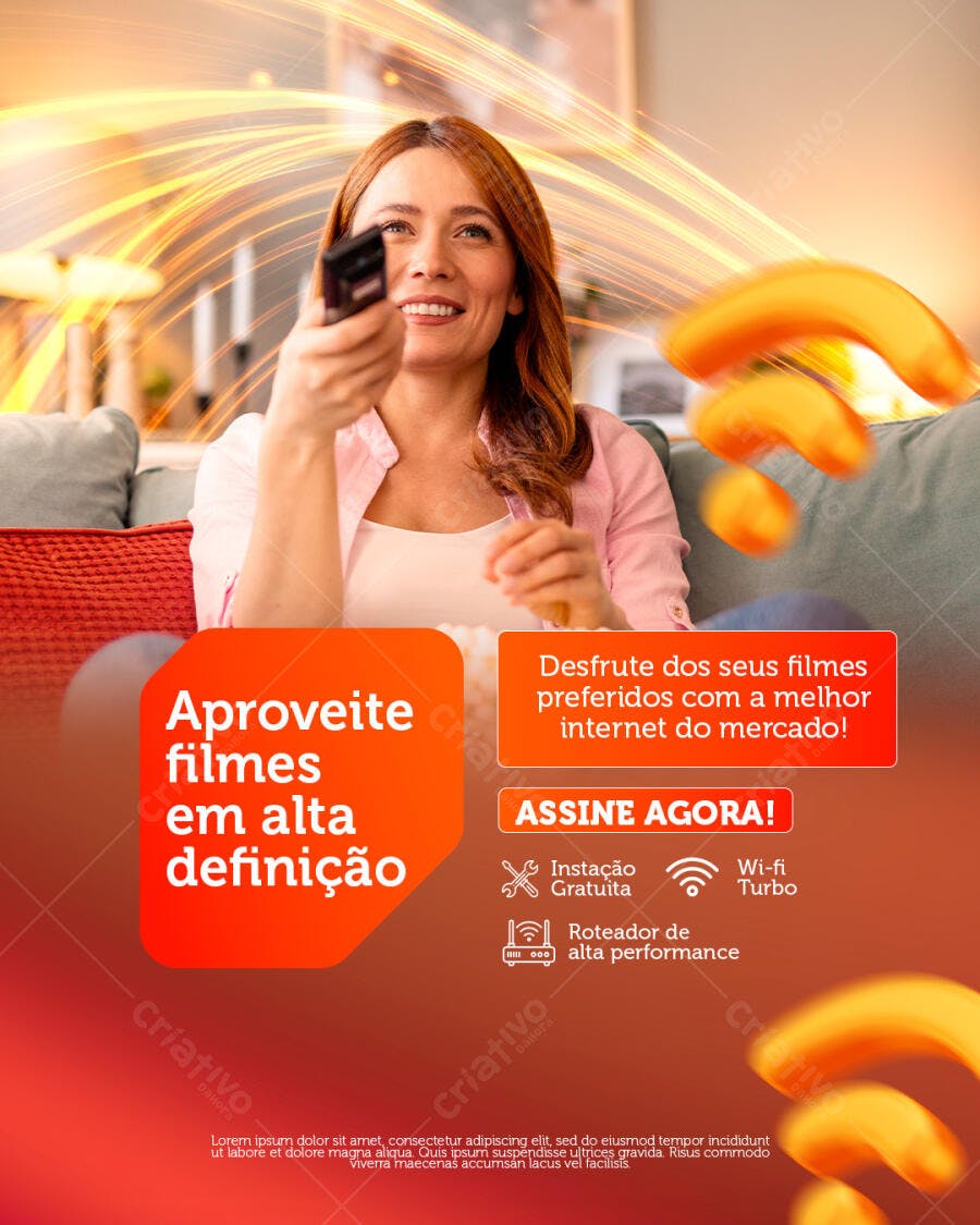 Flyer Propaganda Internet Alta Velocidade PSD Editável