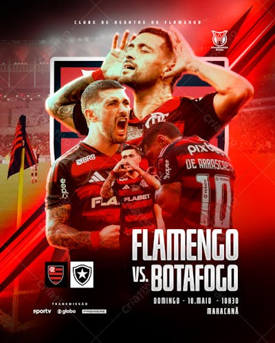 FUTEBOL FLAMENGO VS BOTAFOGO BRASILEIRÃO ARRASCAETA